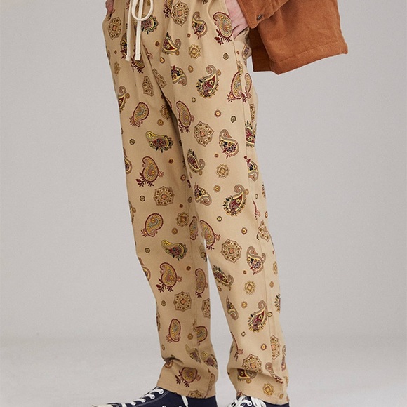 PacSun Khaki Paisley Menswear Pants